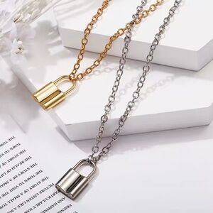 Silver Padlock Necklace